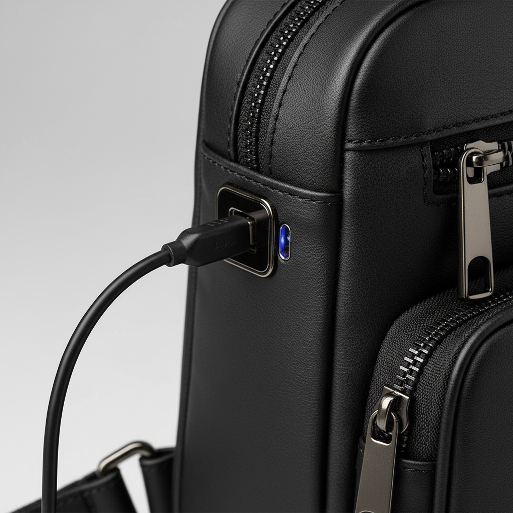 Sling Bag for Men — Crossbody Bag with USB Charging Port