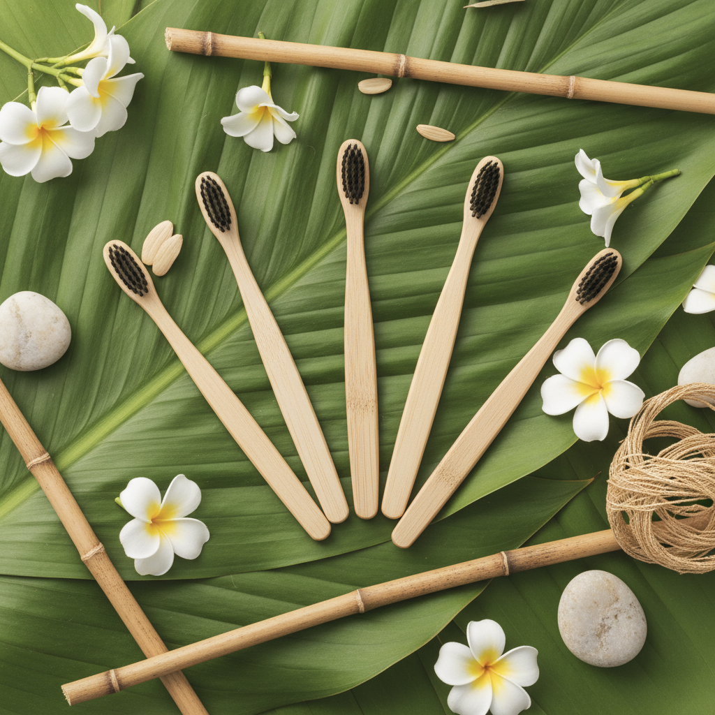 Bamboo Toothbrush Set