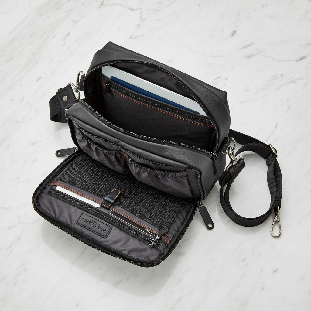 Sling Bag for Men — Crossbody Bag with USB Charging Port