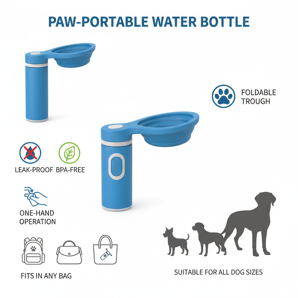 Foldable Dog Water Bottle