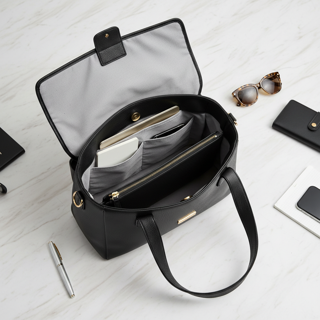 Women's Large Capacity Handbag — High Quality PU Leather Shoulder Bag